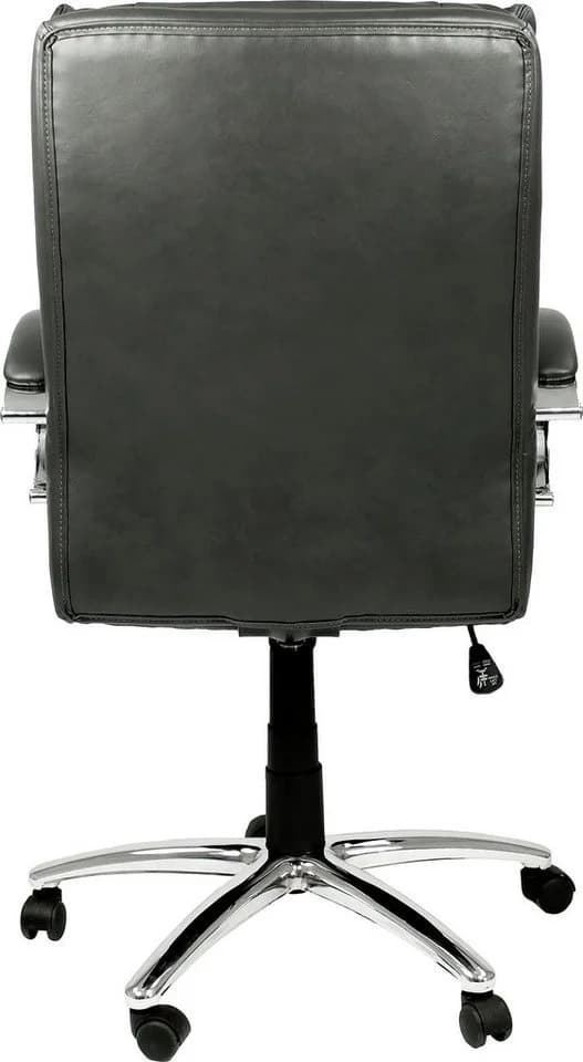 BYLIVING Chefsessel Paul-XXL Schwarz/Silber Kunstleder mit Wippmechanik - Bild 5