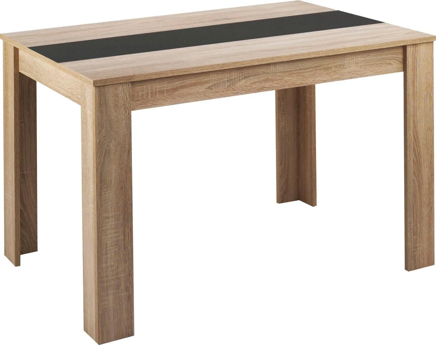 byLIVING Esstisch Nori 140 cm Wendbare Mittelplatte Eiche Schwarz Weiß - Bild 3