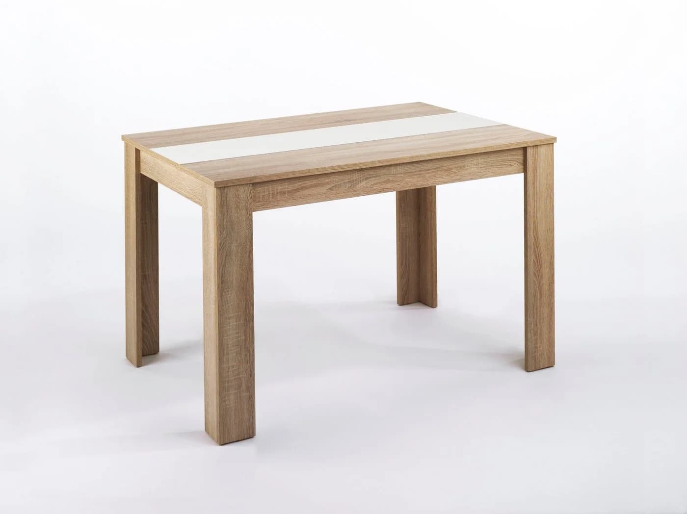 byLIVING Esstisch Nori 140 cm Wendbare Mittelplatte Eiche Schwarz Weiß - Bild 4