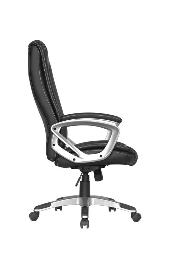 byLIVING Chefsessel Derek-XXL Kunstleder Schwarz Silber