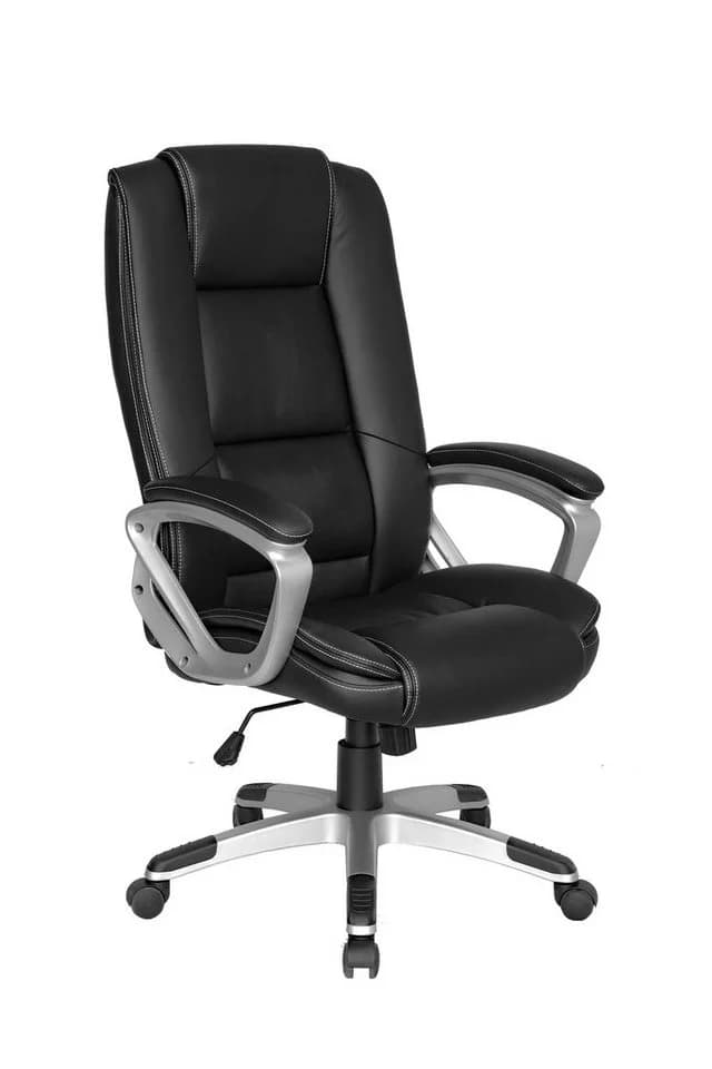 byLIVING Chefsessel Derek-XXL Kunstleder Schwarz Silber - Bild 2
