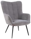 byLIVING Sessel UTA Grau Cord mit Metallgestell Bild 2