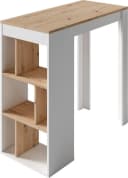 Bartisch BYLIVING Moby Weiß Eichefarbend 6 Regalfächer Bild 1