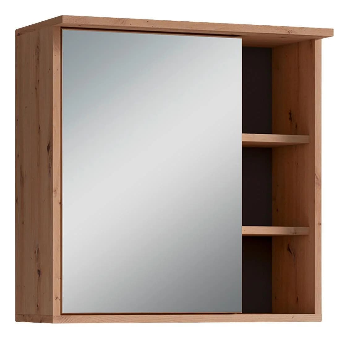 byLIVING Spiegelschrank WELLNESS Eiche-Optik Schwarz Matt - Bild 2