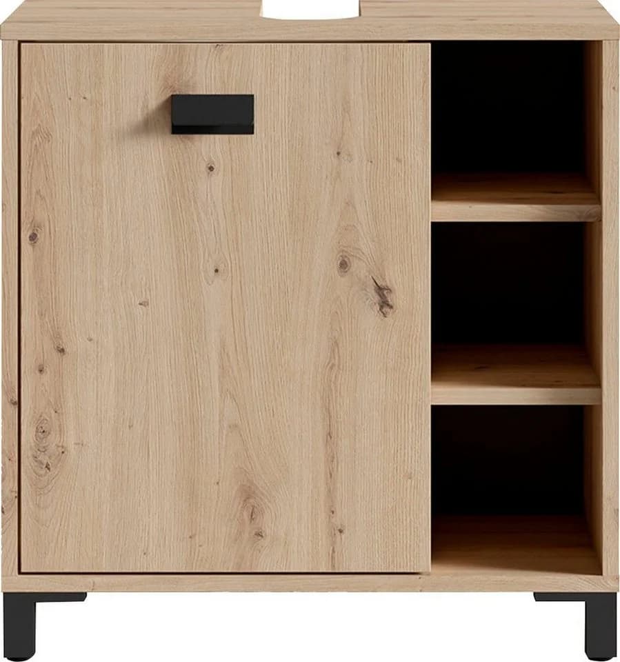 byLiving Wellness Waschbeckenunterschrank 60cm Braun Eichefarben - Bild 3