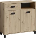 BYLIVING Badkommode Wellness Artisan Eiche Schwarz Metallgriffe Bild 2