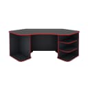 byLIVING Gamingtisch Thanatos Eckschreibtisch Anthrazit Rot Modern Bild 1