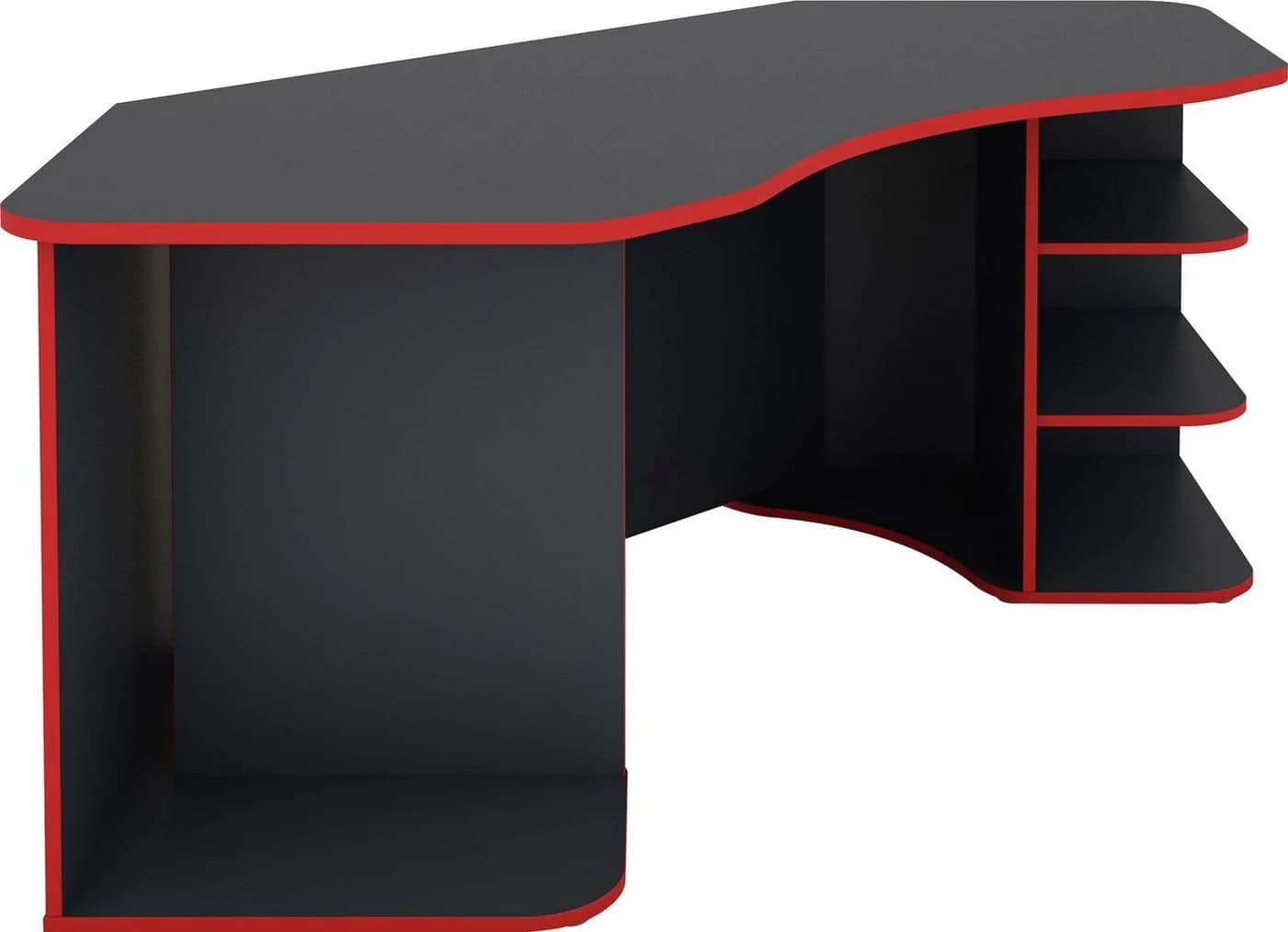 byLIVING Gamingtisch Thanatos Eckschreibtisch Anthrazit Rot Modern - Bild 4
