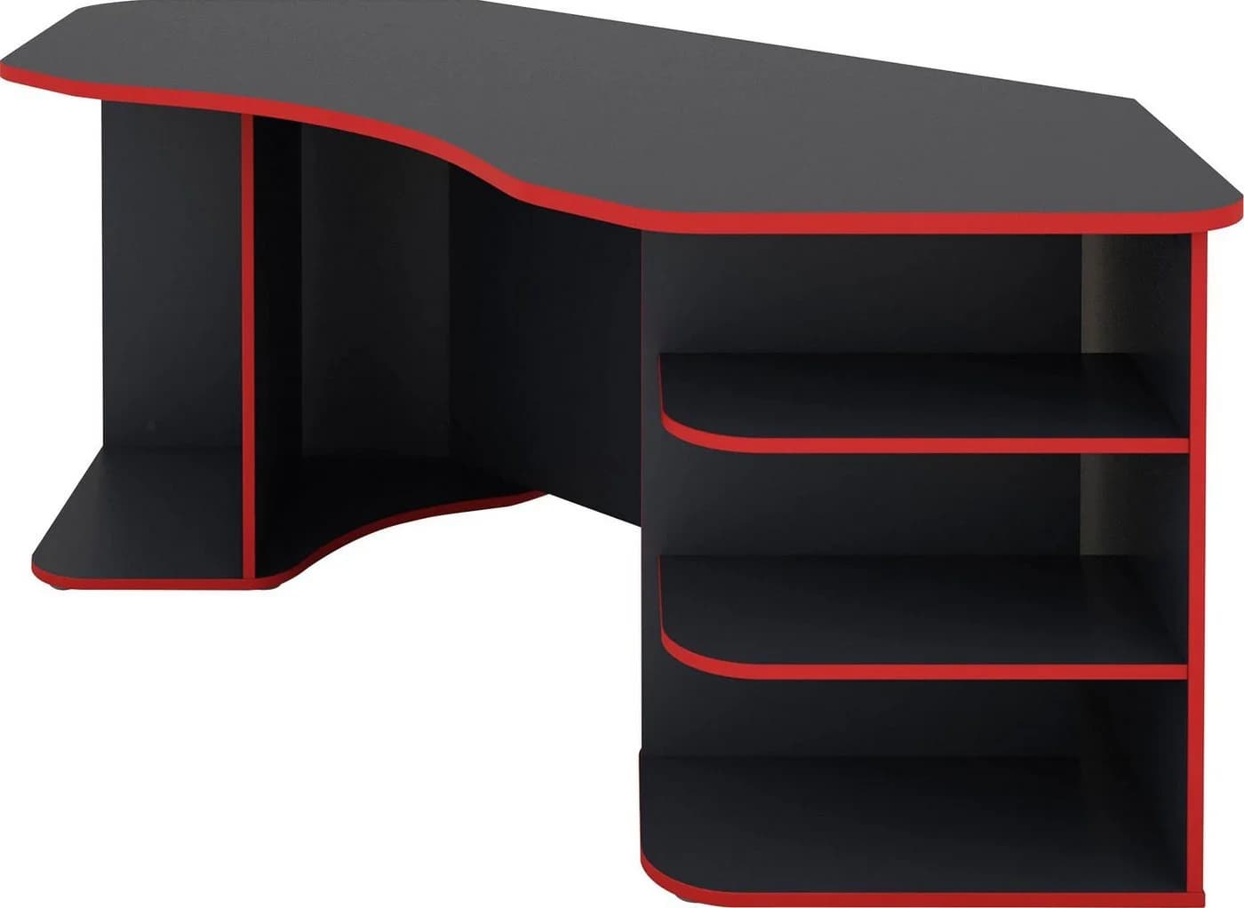 byLIVING Gamingtisch Thanatos Eckschreibtisch Anthrazit Rot Modern - Bild 5