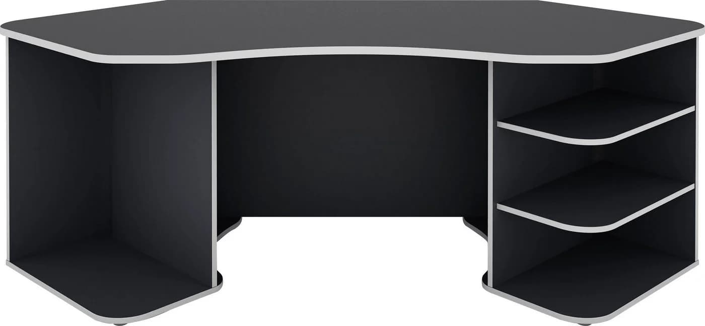 byLIVING Gamingtisch Thanatos Weiß Anthrazit Moderner Eckschreibtisch - Bild 3
