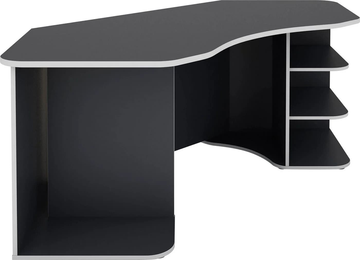 byLIVING Gamingtisch Thanatos Weiß Anthrazit Moderner Eckschreibtisch - Bild 4