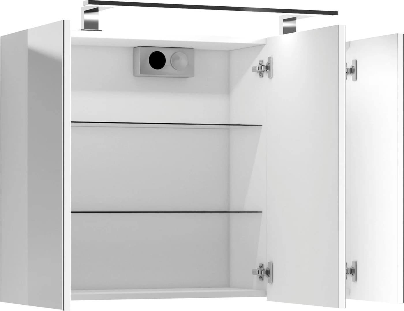 byLIVING Spiegelschrank Spree Weiß LED Soft-Close Steckdose - Bild 3