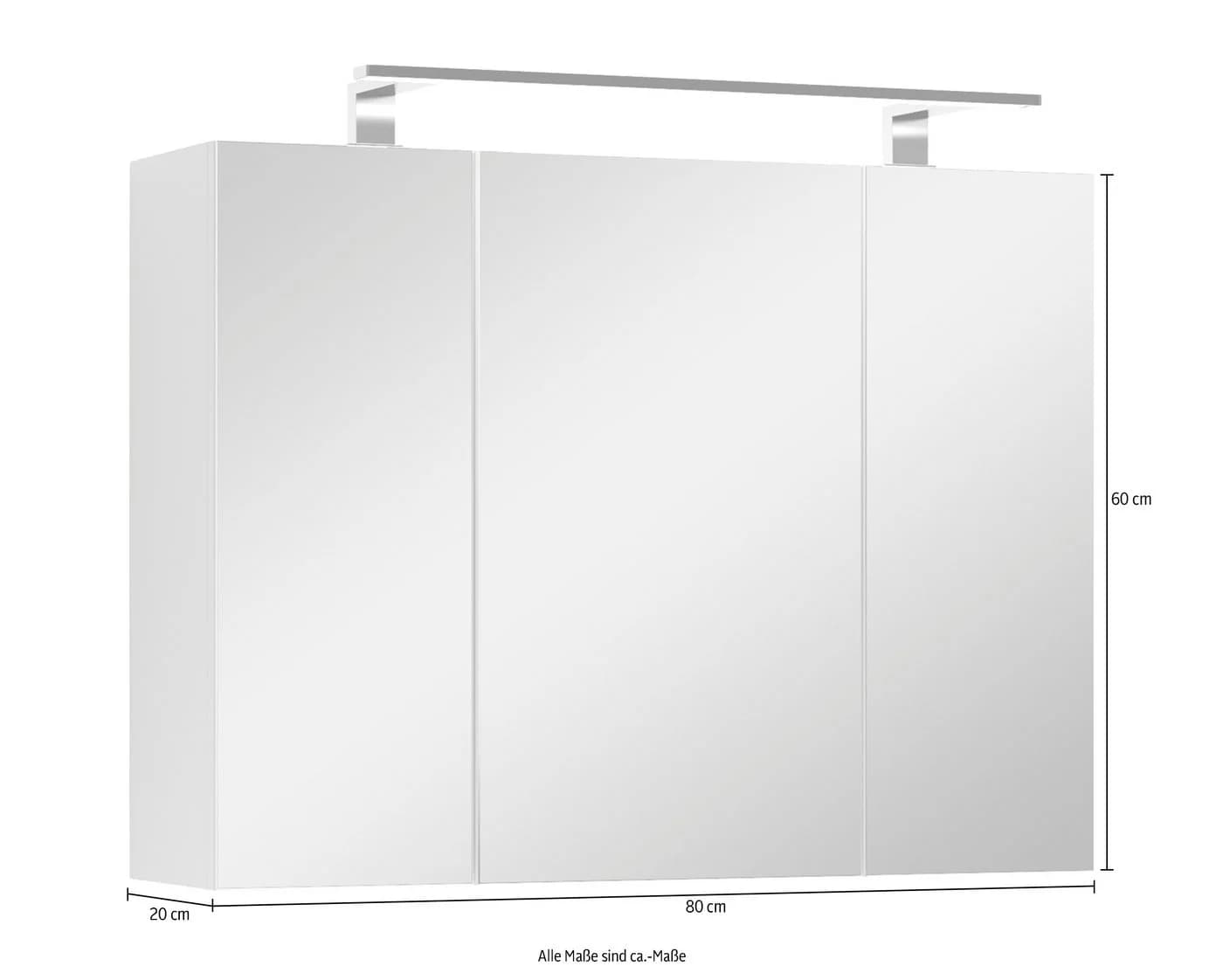 byLIVING Spiegelschrank Spree Weiß LED Soft-Close Steckdose - Bild 5