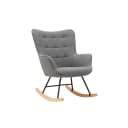 byLIVING Schaukelstuhl Richie Grau Webstoff Metallgestell Bild 1
