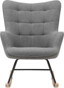 byLIVING Schaukelstuhl Richie Grau Webstoff Metallgestell Bild 3