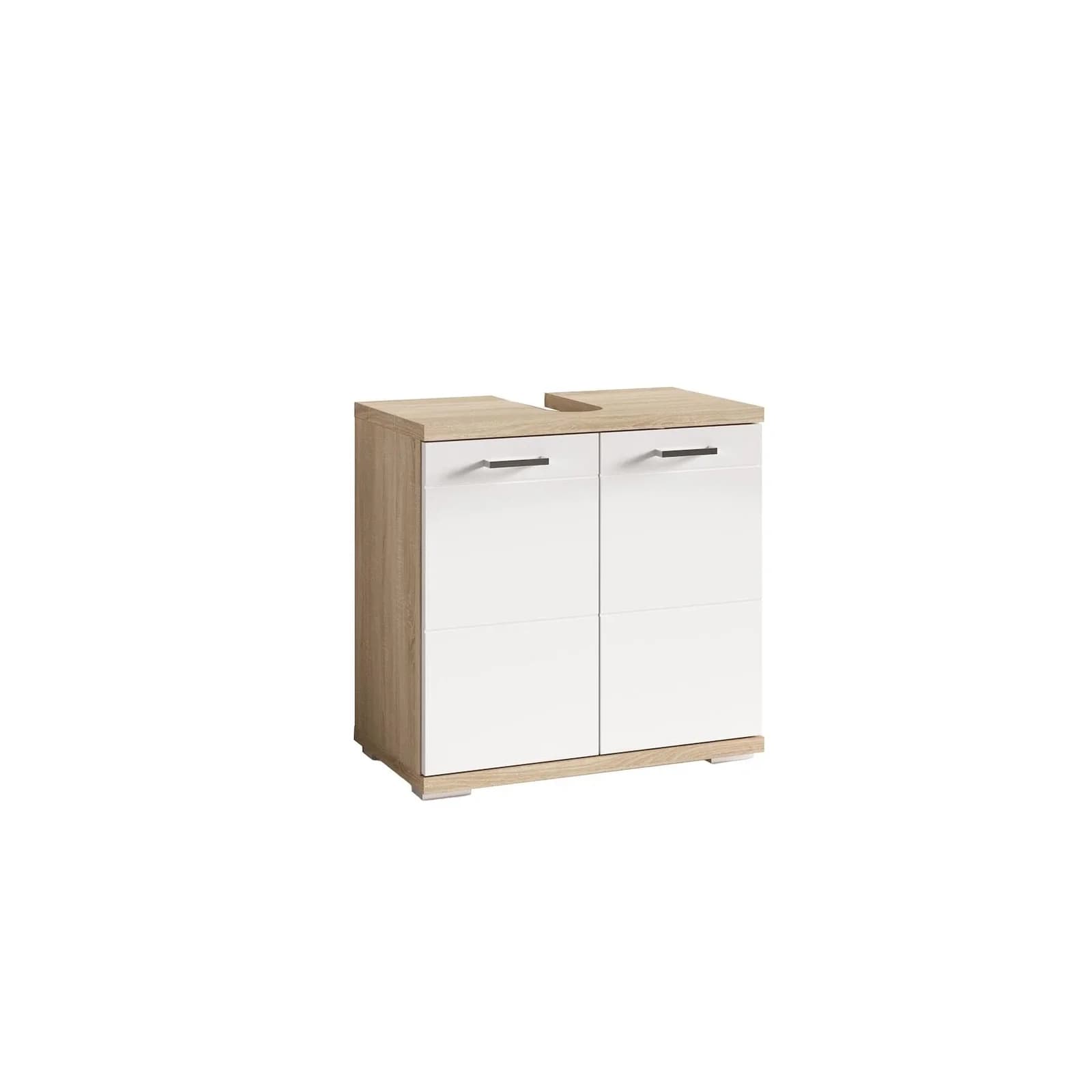 ByLiving Waschbeckenunterschrank Nebraska Hochglanz Weiß 60cm