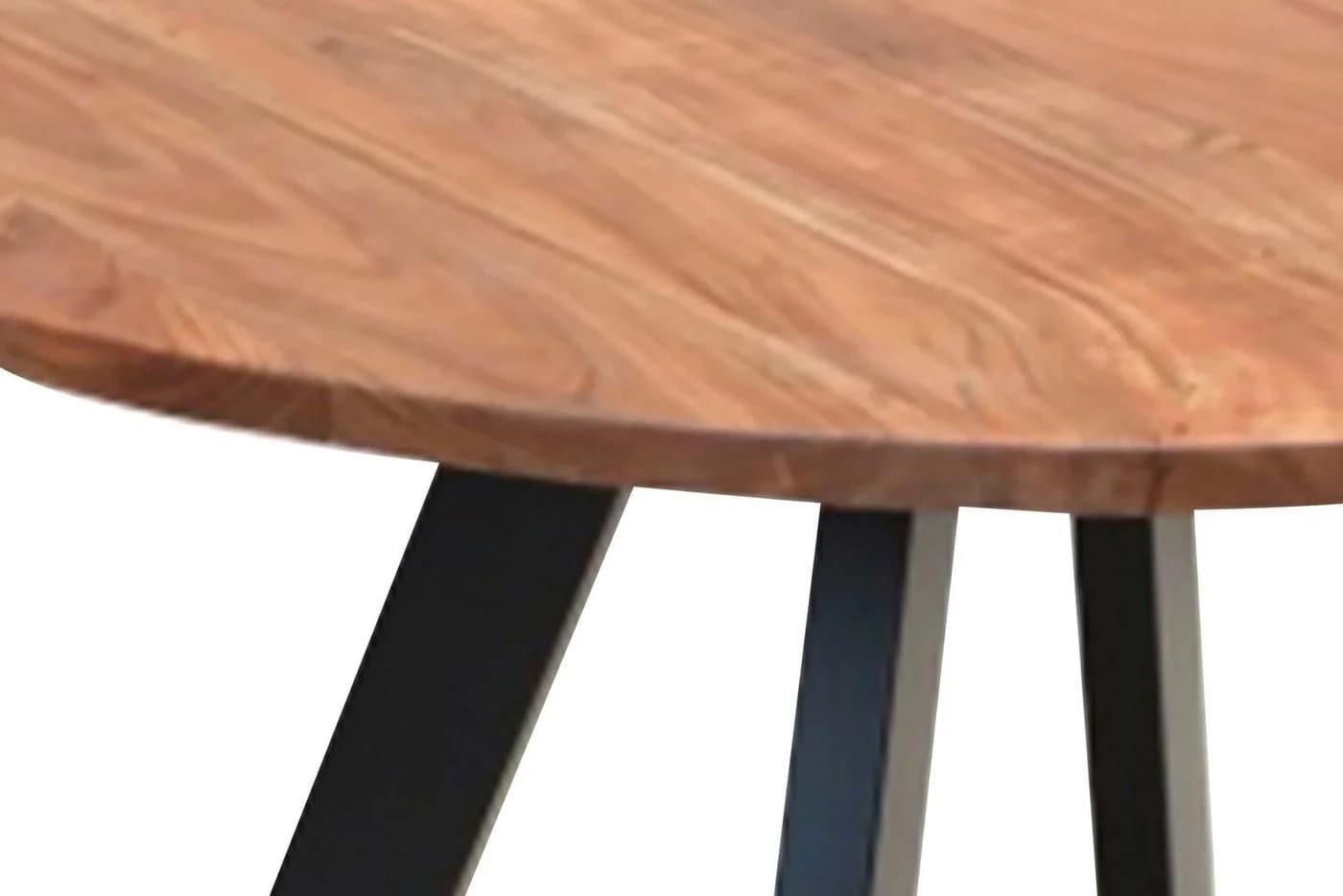 BYLIVING Esstisch Tara 120cm Rundtisch Akazie Natur/Schwarz - Bild 4