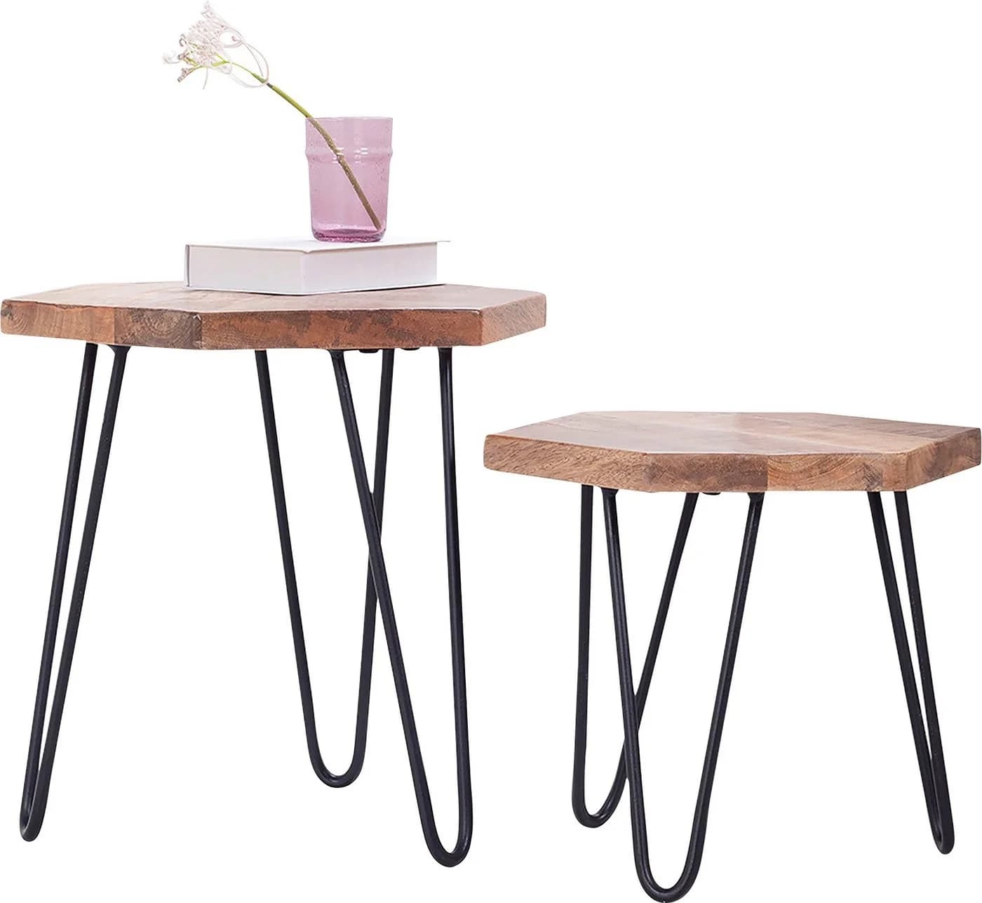 byLIVING Beistelltisch Elea 2er-Set Massivholz Mangoholz - Bild 2