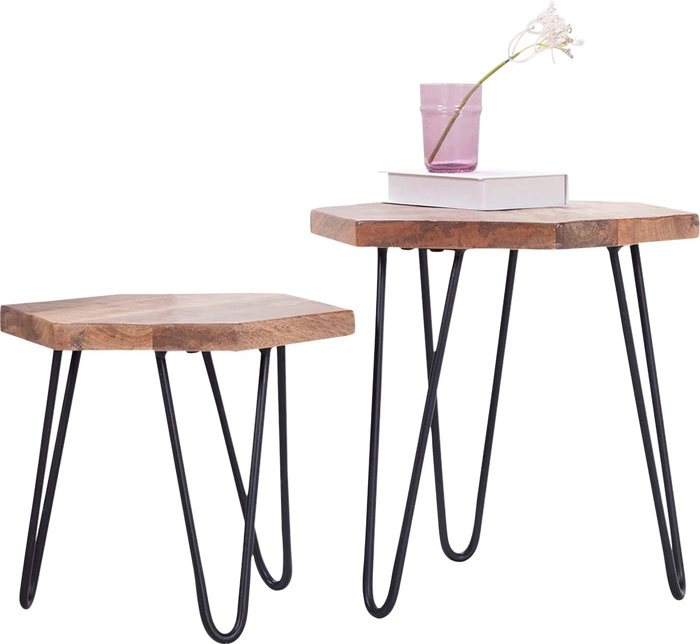 byLIVING Beistelltisch Elea 2er-Set Massivholz Mangoholz - Bild 3