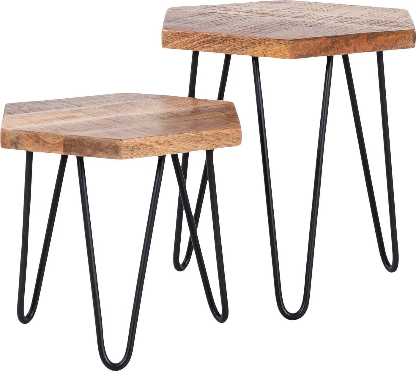 byLIVING Beistelltisch Elea 2er-Set Massivholz Mangoholz - Bild 4