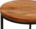 byLIVING Beistelltisch Selma Zweisatztisch Massivholz Braun Schwarz Bild 5