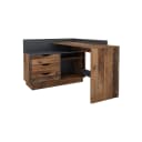 byLIVING Eckschreibtisch Bern Old Wood Anthrazit mit Stauraum Bild 1