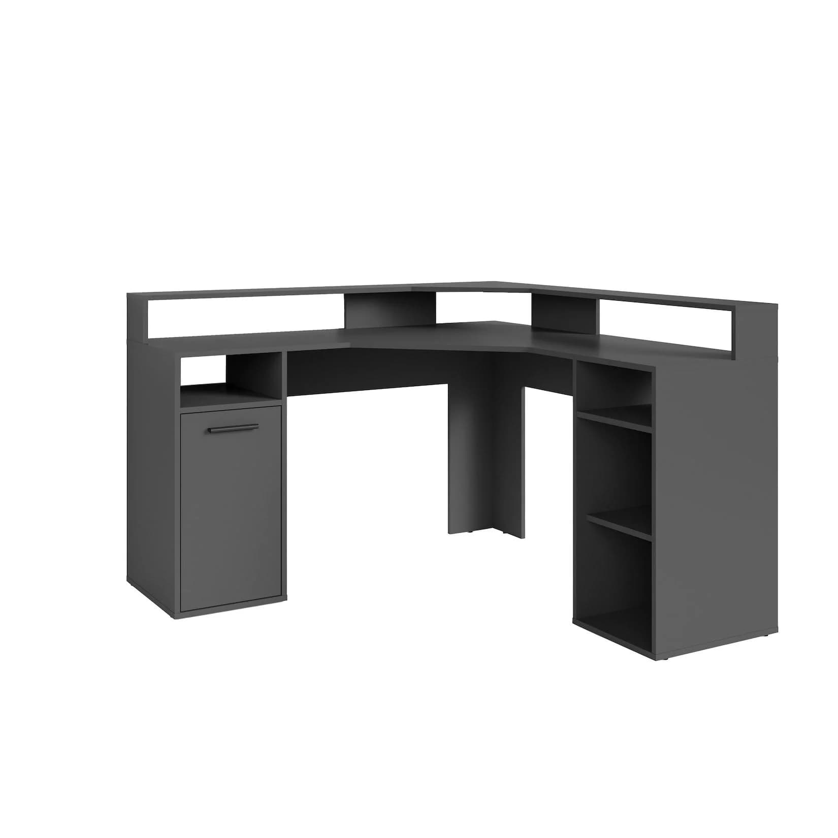 byLIVING Gamingtisch Fox Eck-Schreibtisch Anthrazit Modern