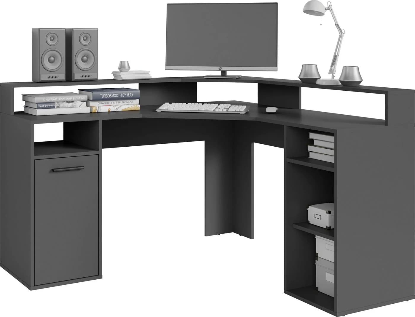 byLIVING Gamingtisch Fox Eck-Schreibtisch Anthrazit Modern - Bild 5