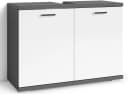byLIVING Waschbeckenunterschrank Nebraska 80cm Anthrazit/Weiß Hochglanz Bild 3