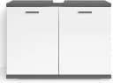 byLIVING Waschbeckenunterschrank Nebraska 80cm Anthrazit/Weiß Hochglanz Bild 4