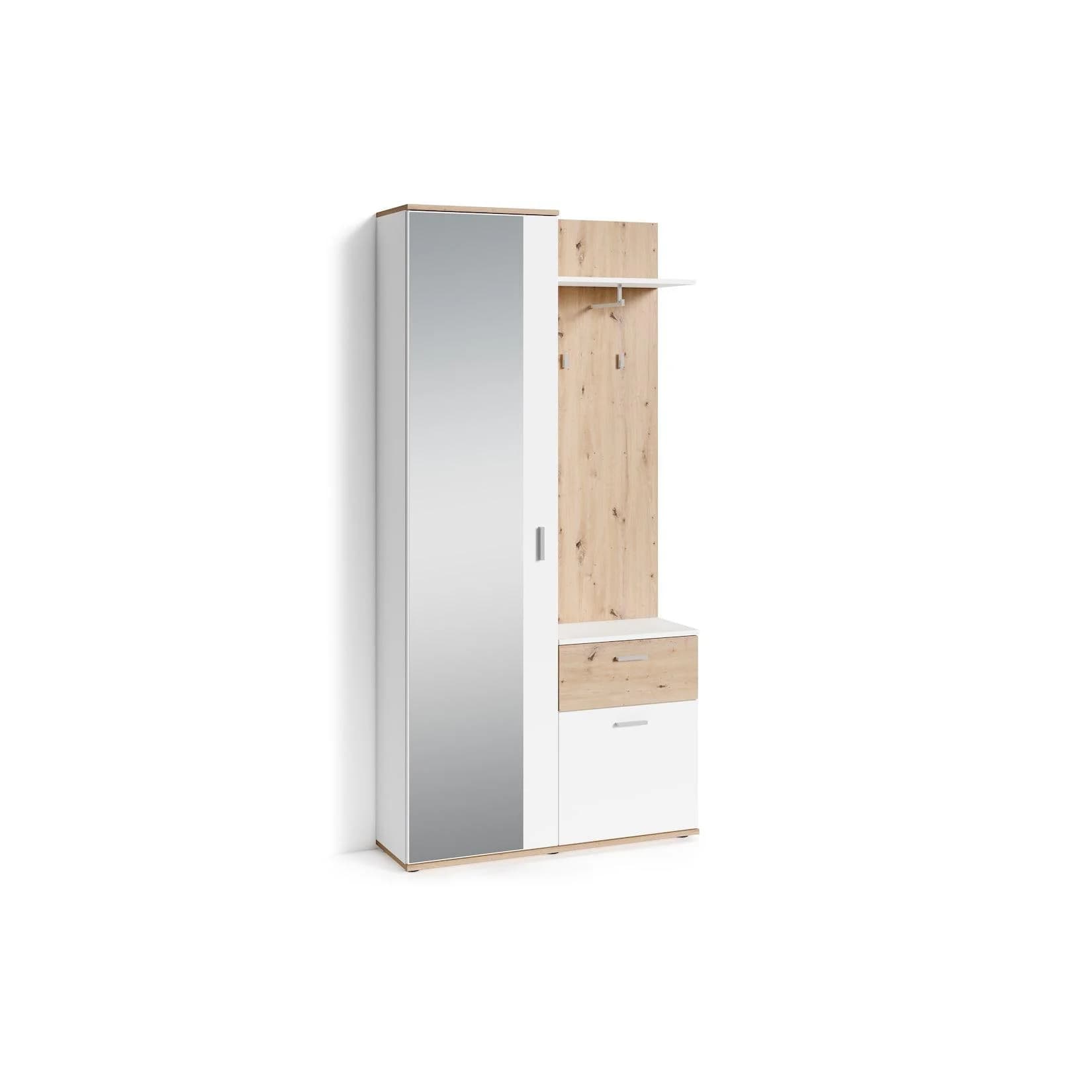 byLIVING Garderobe JAKOB, 97 cm Breite, Eiche-Optik/Weiß