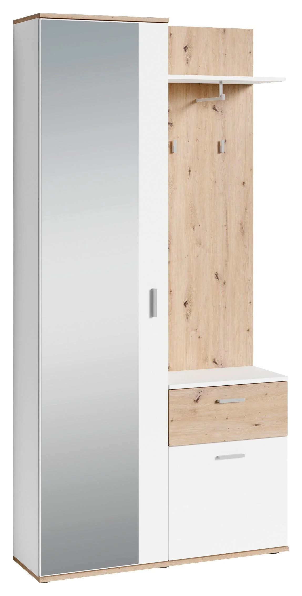byLIVING Garderobe JAKOB, 97 cm Breite, Eiche-Optik/Weiß - Bild 2