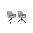 byLIVING Esszimmerstuhl Blair 2er-Set Grau Schwarz Drehbar Bild 1