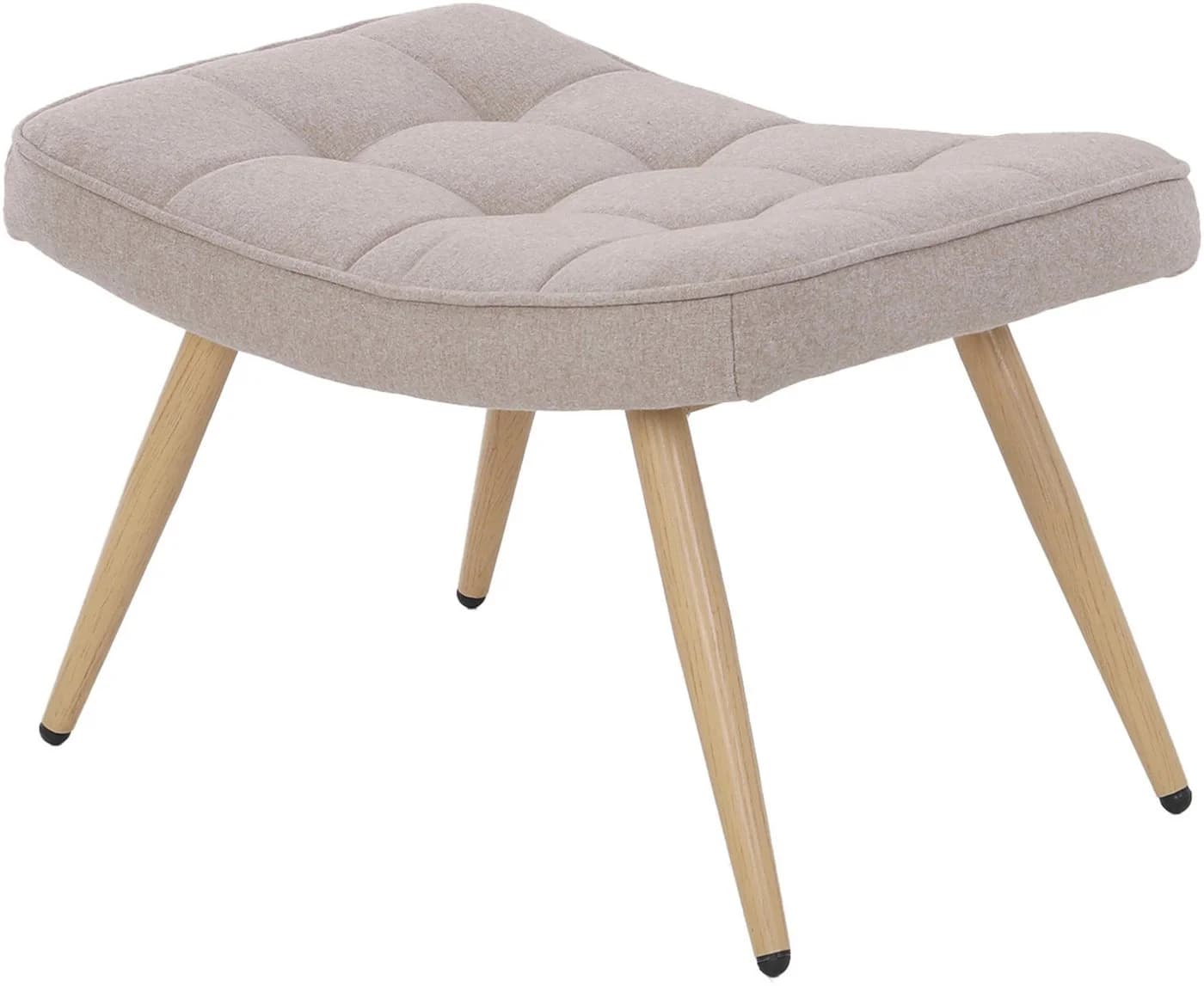 byLIVING Fußhocker UTA Webstoffbezug Sandfarben - Bild 4