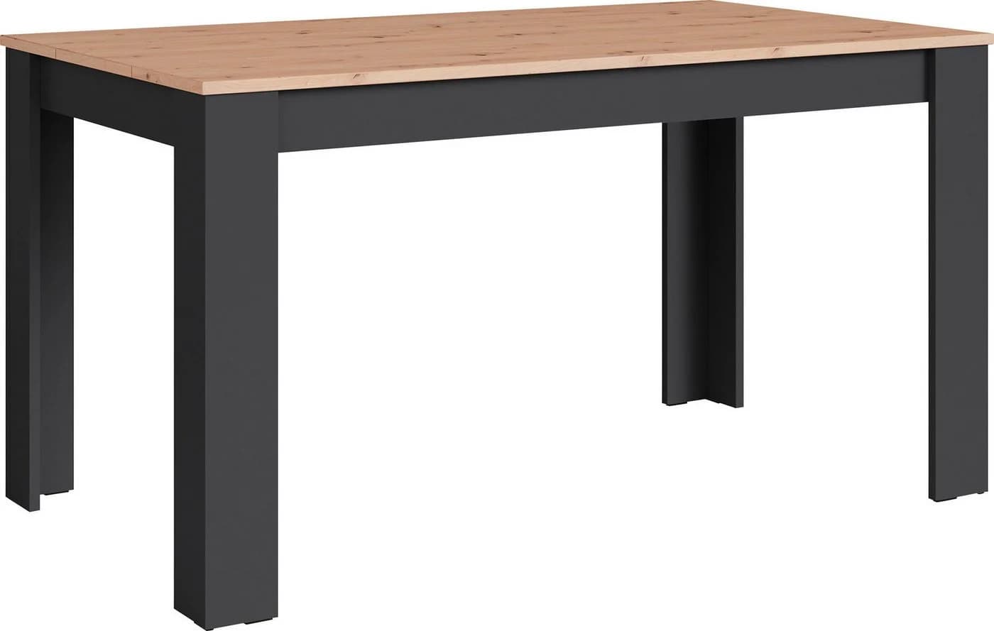 byLIVING Esstisch Nori Anthrazit Eicheoptik 120cm