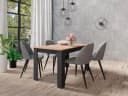 byLIVING Esstisch Nori Anthrazit Eicheoptik 120cm Bild 3