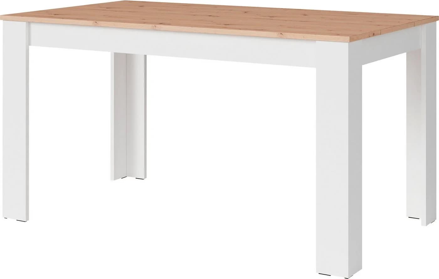 byLIVING Esstisch Nori Weiß Eiche-Optik Modern - Bild 5