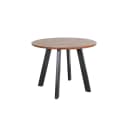 BYLIVING Esstisch Tara 100cm Rund Akazie Natur Schwarz Bild 1