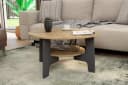 byLIVING Couchtisch Jonny Eiche-Optik Anthrazit mit Ablageboden Bild 2