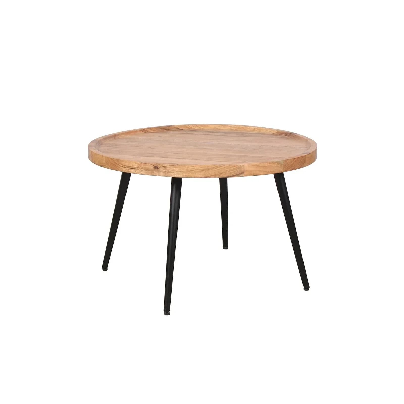 byLiving Couchtisch Romy Schwarz Natur Akazie Metall