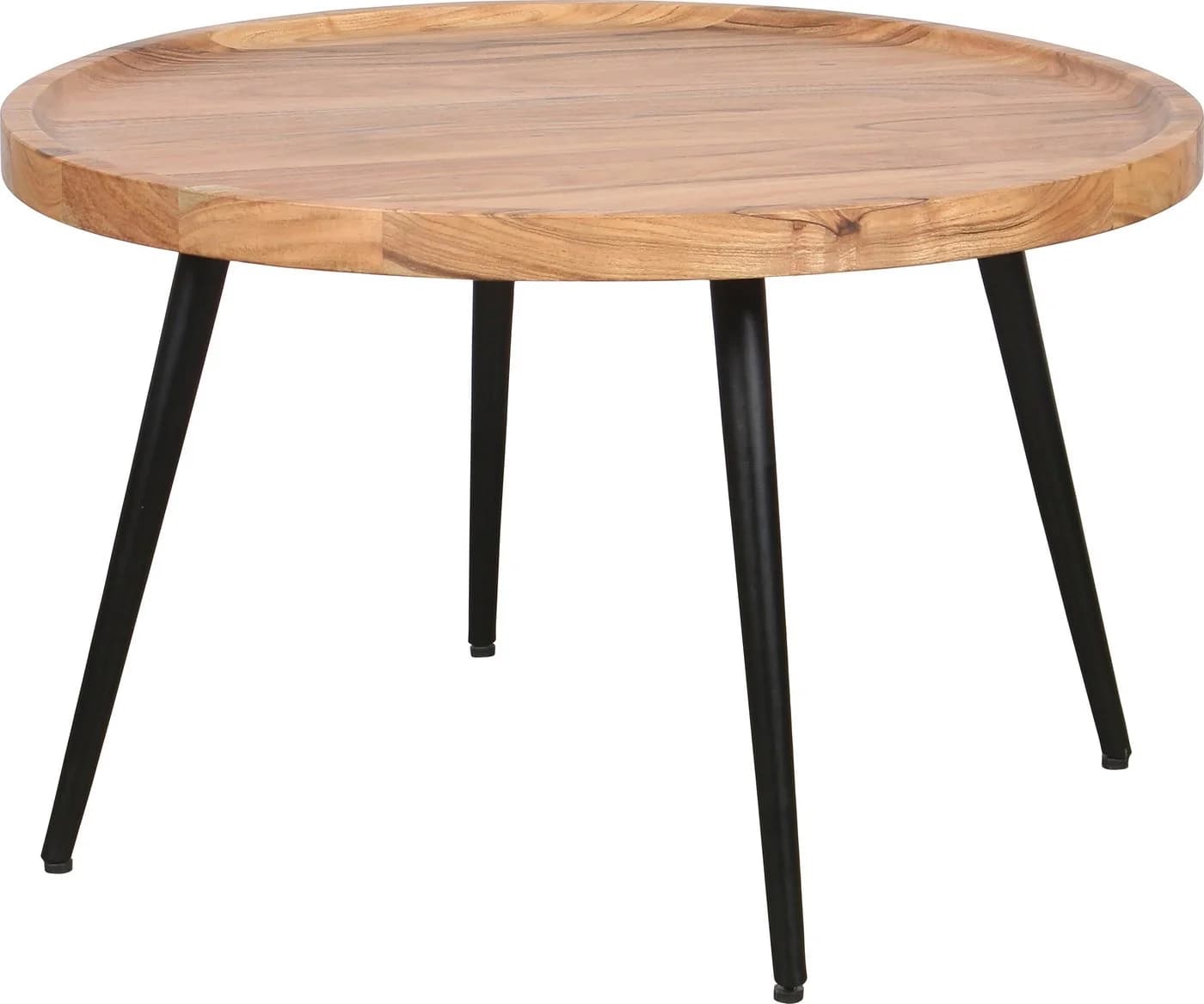byLiving Couchtisch Romy Schwarz Natur Akazie Metall - Bild 3