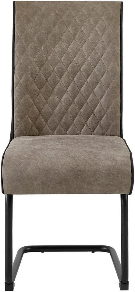 byLIVING Freischwinger MARIA-XXL 2er-Set Taupe Schwarz Metall - Bild 3