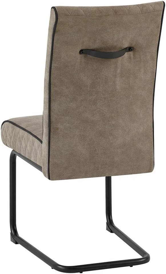 byLIVING Freischwinger MARIA-XXL 2er-Set Taupe Schwarz Metall - Bild 5