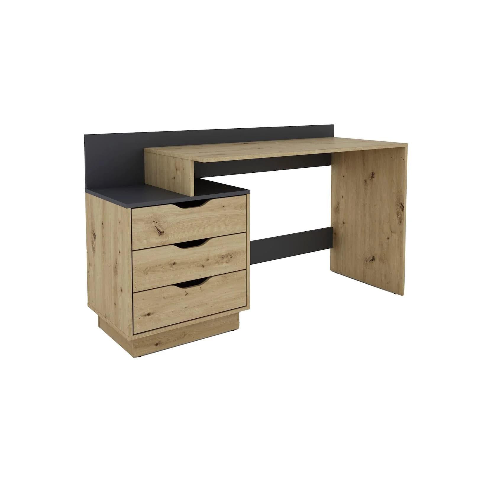 byLiving Schreibtisch Bern Modern Artisan Eiche Anthrazit