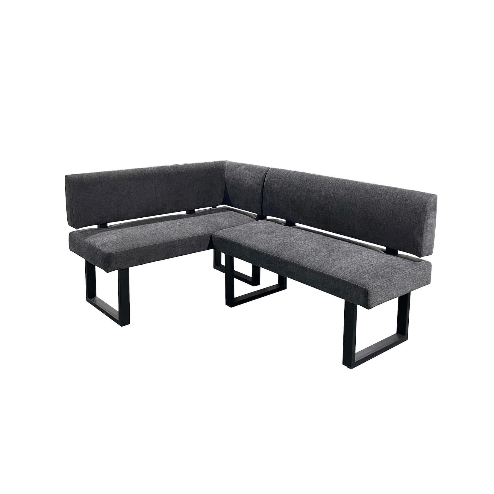 BYLIVING Eckbank Vancouver Anthrazit 100% Polyester