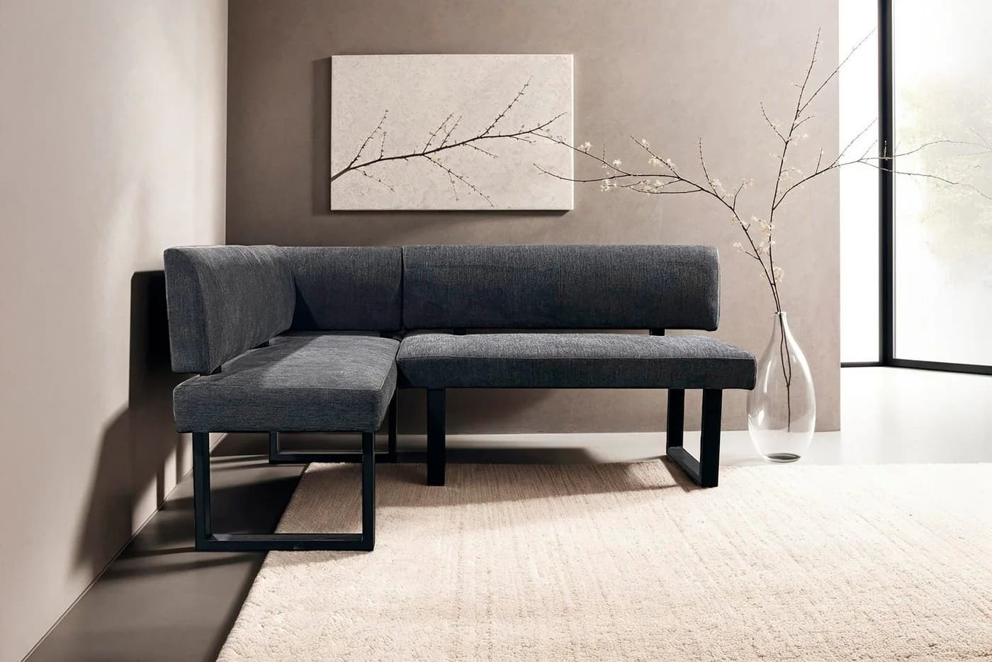 BYLIVING Eckbank Vancouver Anthrazit 100% Polyester - Bild 2