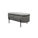 byLIVING Hockerbank Nova mit Stauraum Grau Samt Bild 1