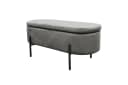 byLIVING Hockerbank Nova mit Stauraum Grau Samt Bild 3