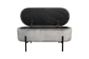byLIVING Hockerbank Nova mit Stauraum Grau Samt Bild 5