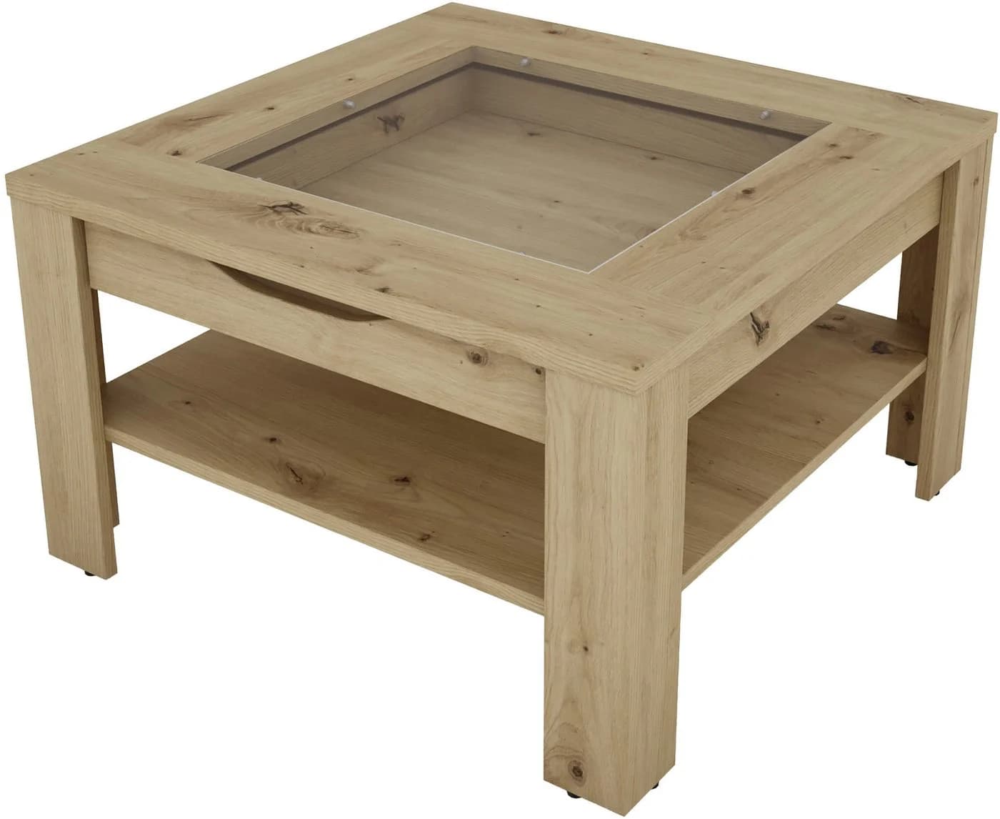 byLIVING Couchtisch RALPH 67 cm Artisan Eiche Glaseinsatz - Bild 5
